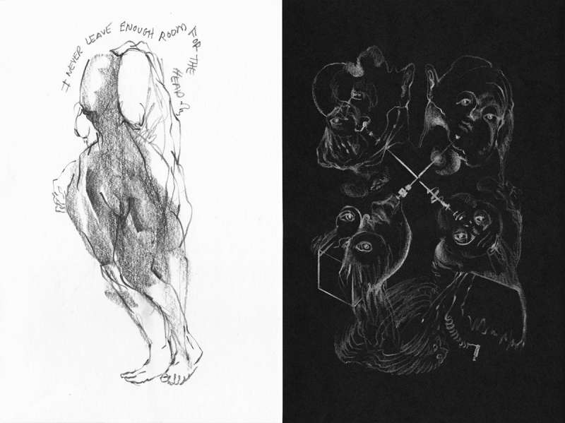 &ldquo;Rotating Quad Team&rdquo;, graphite, colored pencil, 7 x 10 inches, 2013